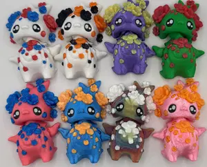 Cherry Blossom Pixie – 3D Printed Fantasy Creature | Articulated Figurine by Layers in Green