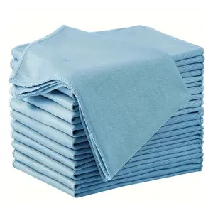 6/12/15pcs Microfiber Glass Cleaning Cloth, Lint Free Quick Dry, Ideal for Windows, Glasses, Windshields, Mirrors & Stainless Steel