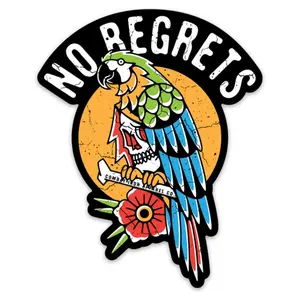 No Regrets Skull Decal No Regrets Skull Decal