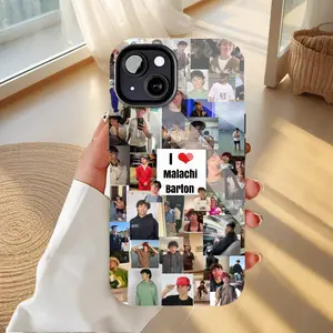 Malachi Barton Collage Personalized Trendy Mobile iPhone Case. Double-Layer PBT+TPU Drop-Resistant Mobile Phone Cover, Compatible with iPhone 16–11 Pro Max/Plus