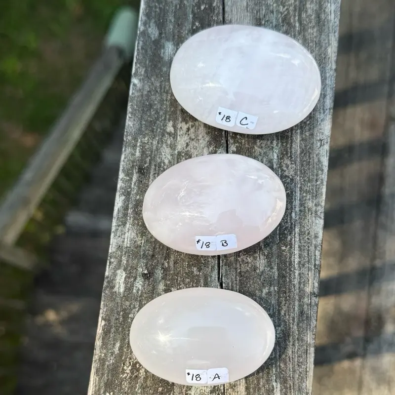 Pink Mangano Calcite Palmstones Crystal Decor