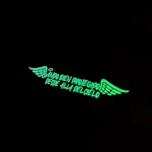 Ando Bien Protegido Desde Alla Del Cielo Glow In The Dark Vinyl Sticker