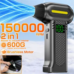 Portable 200000RPM Cordless Blower with Type-C Charging & LED Light