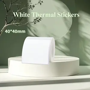 1080/720/360sheets White square thermal paper 40 * 40mm, wear-resistant, oil resistant and tear resistant, suitable for barcode/label/sticky note/holiday/birthday/gift/souvenir/outer packaging sticker beautification decoration identification,
