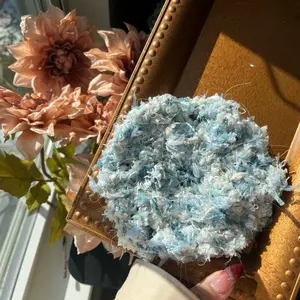 Artivelle Handmade Crochet Hair Scrunchie [Ocean Breeze] - Soft and Lightweight Design with Colorful Knit Detail