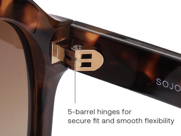 SOJOS Retro Thick Polarized Aviator Sunglasses for Women Bold Square Pilot Shades