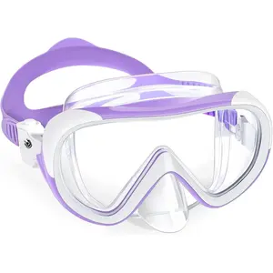 Swimming Goggles for 4-16 with Nose Cover, Anti-Fog No Leakage Swim Mask 180 Clear Vision Beach Pool Goggles