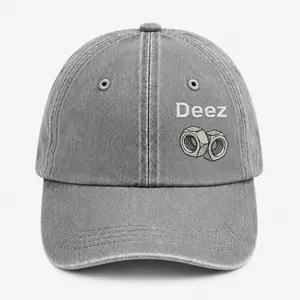 Funny Deez Graphic Washed Baseball Cap, Adjustable Vintage Dad Hat for Men, Meme JokeCap, Gag Gift for Him