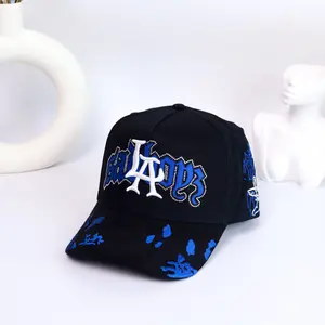 DH x JH La Angel Azul Crystals Hat - Soft Cotton Material, Full Size Range, Authentic Design, Comfortable Versatile Accessory for All