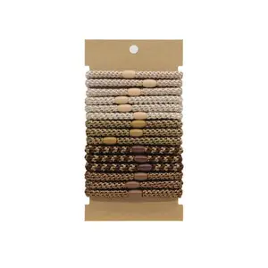 Embroidered Hair Tie Elastic Ponytail Scrunchie