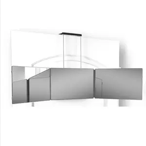 Custom LED Lighted Makeup Mirror with Light, Foldable Large Size, Portable Wall Mounted Bathroom Vanity, Home Use Cosmetic Mirror