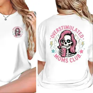 Funny Skeleton Overstimulated Moms Club Shirt, Moms Club Shirt, Funny Mom Shirt,shirts