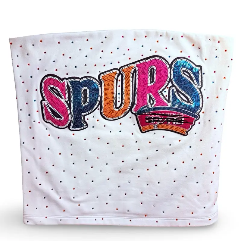 Spurs Multicolored Bling tube top