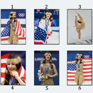 NO FRAME - Alysa Liu Olympic 2026 Poster -  Alysa Liu Figure Skating 2026 Olympics Signed - PRINT  Autograph  Photo