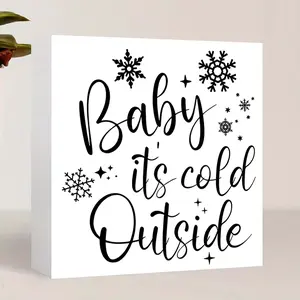 Christmas Theme PVC Desk Decorations, Winter Holiday Art Display for Home Bookshelves Office, Multi-Functional Indoor Tray Shelf Decoration
