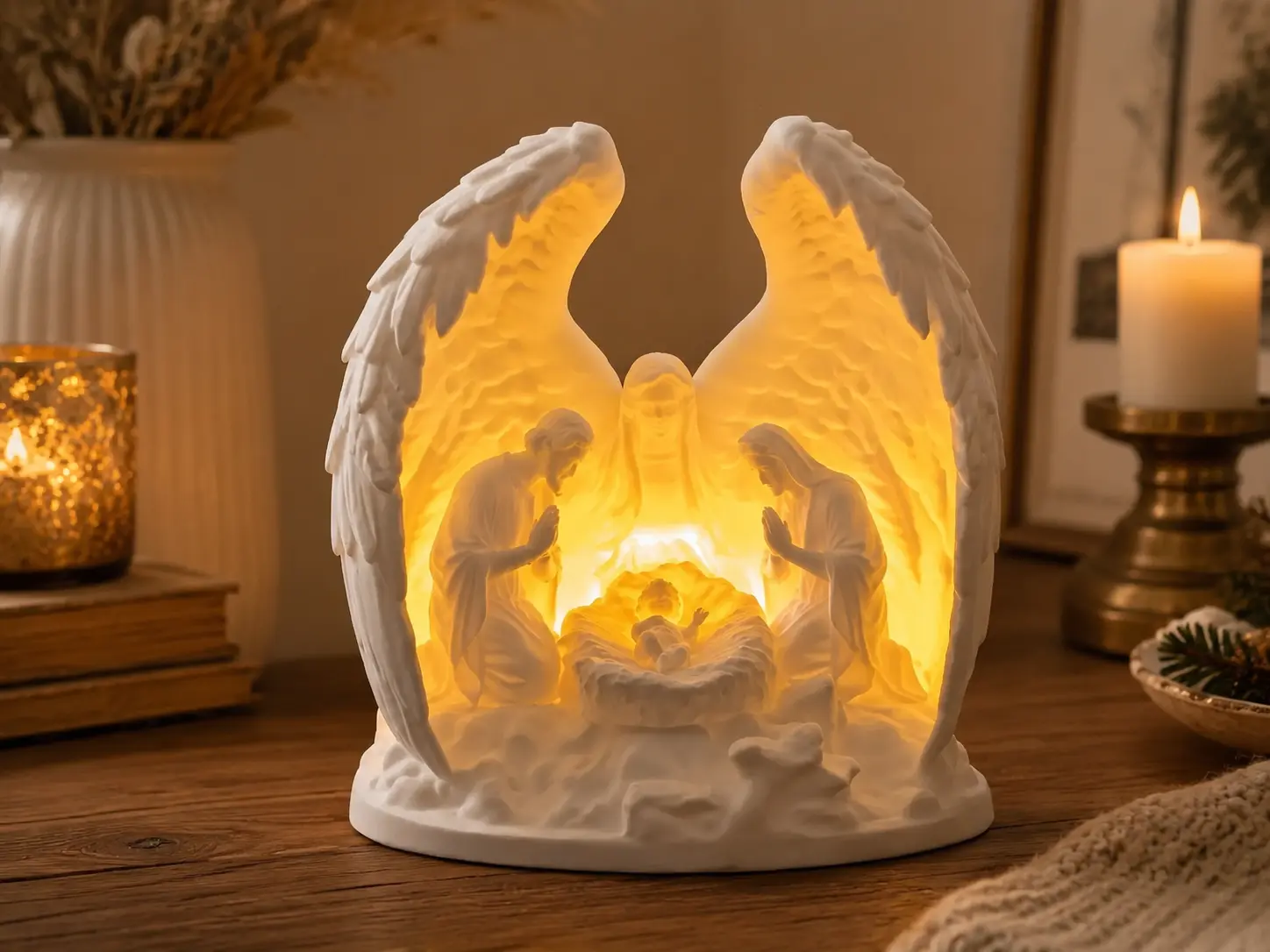 Illuminated Nativity Scene