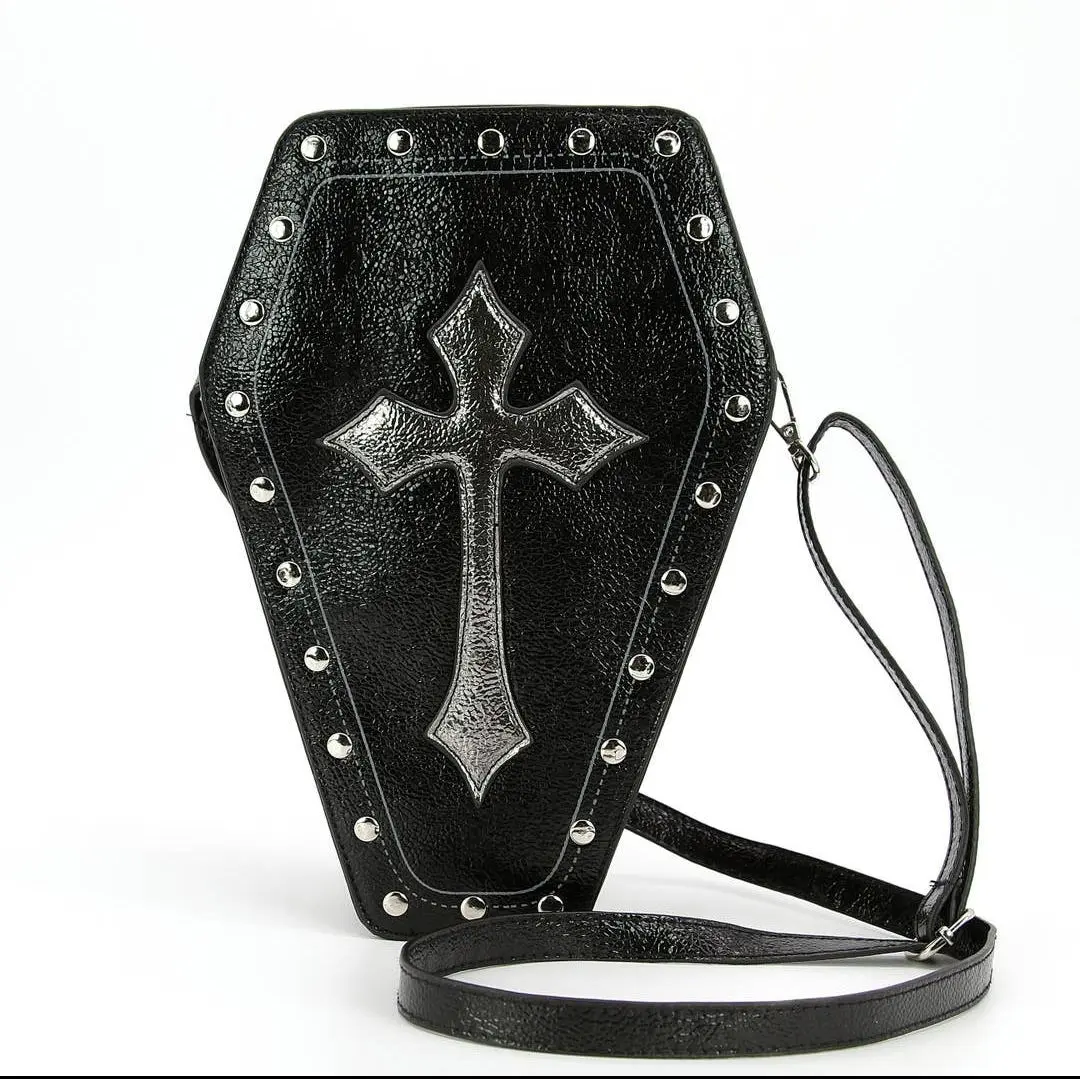 Metallic Cross Coffin Bag