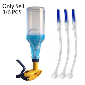 3/6PCS Universal Fit 360° Spray Bottle Adapter, Includes Spray Bottle + Nozzle, Weighted Tube Replacement for Sprayers, Upside Down Multi-Angle Sprayer Attachment