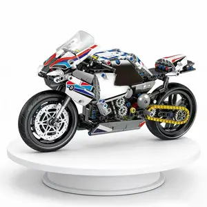 Super Sport Building Blocks Motorcycle, Openable Engine Hood, Functional Suspension, 1310 Pieces, Ideal Gift for Teens & Adults
