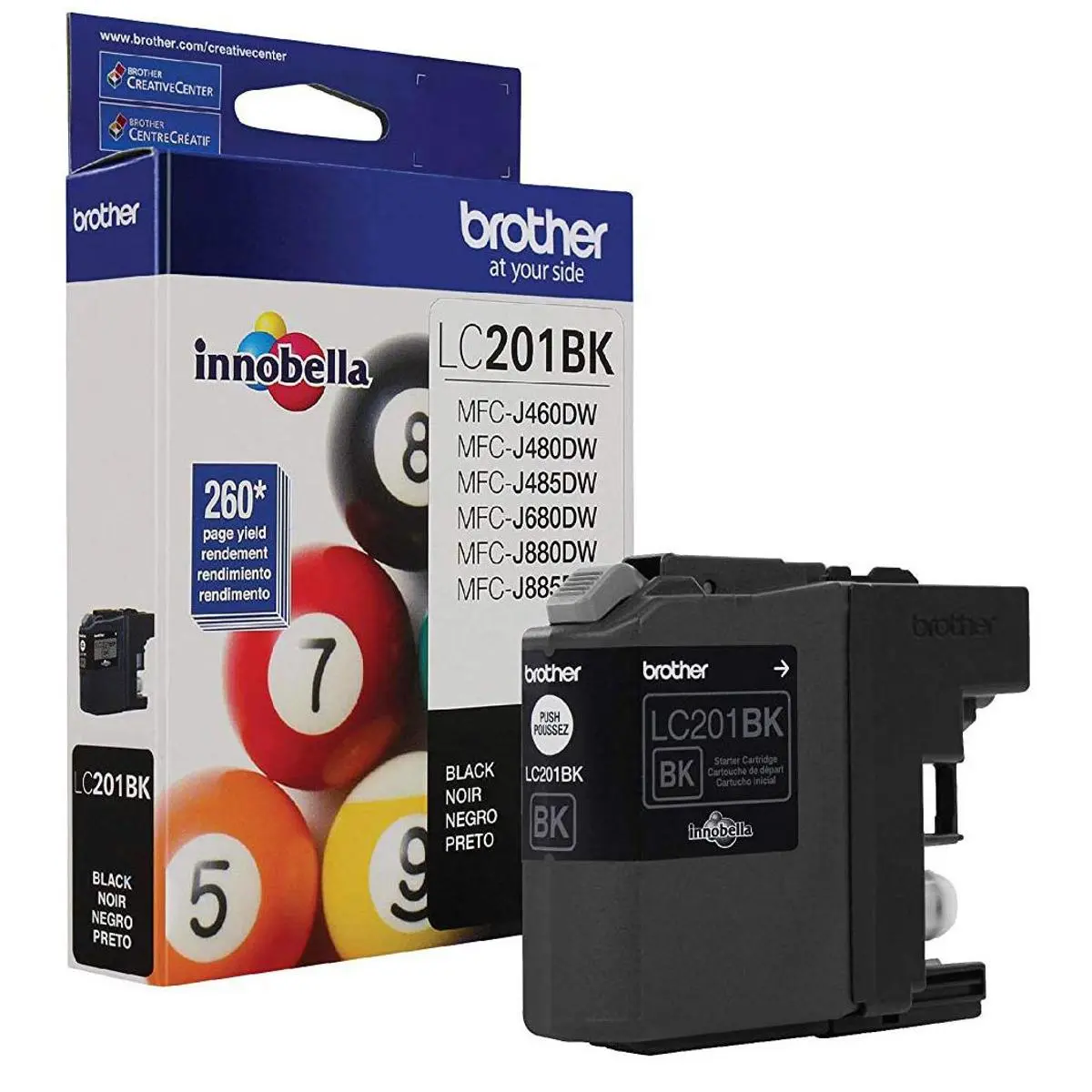 Brother LC201 Innobella Standard-Yield Black Ink Cartridge - Proprietary Ink, Fade Resistant, 260-Page Yield