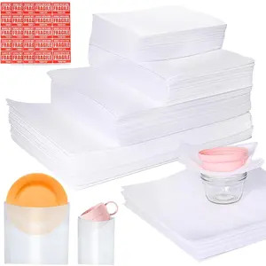 600 count Dish Packing Supplies for Moving, 300 Cushion  Wrap Pouches & Sheets 4 Sizes (16x12", 12x12", 12x7.8", 7.8x7.8") with 300 Fragile Stickers Plate Packing Sleeves for Fragile Shipping Storage