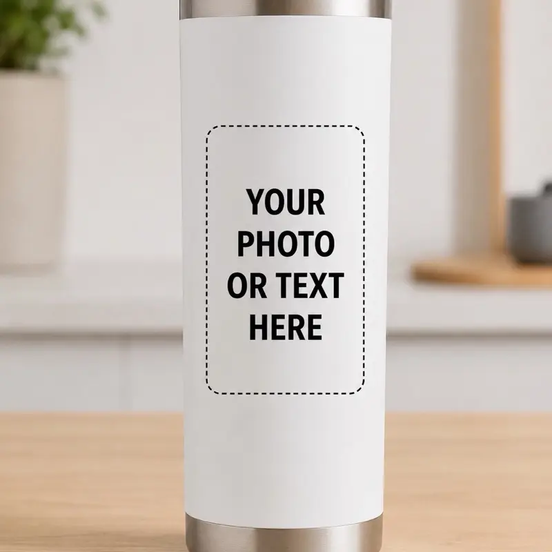 Personalized Photo Tumbler, Custom Design Drinkware Mug, Reusable Kitchenware Cup