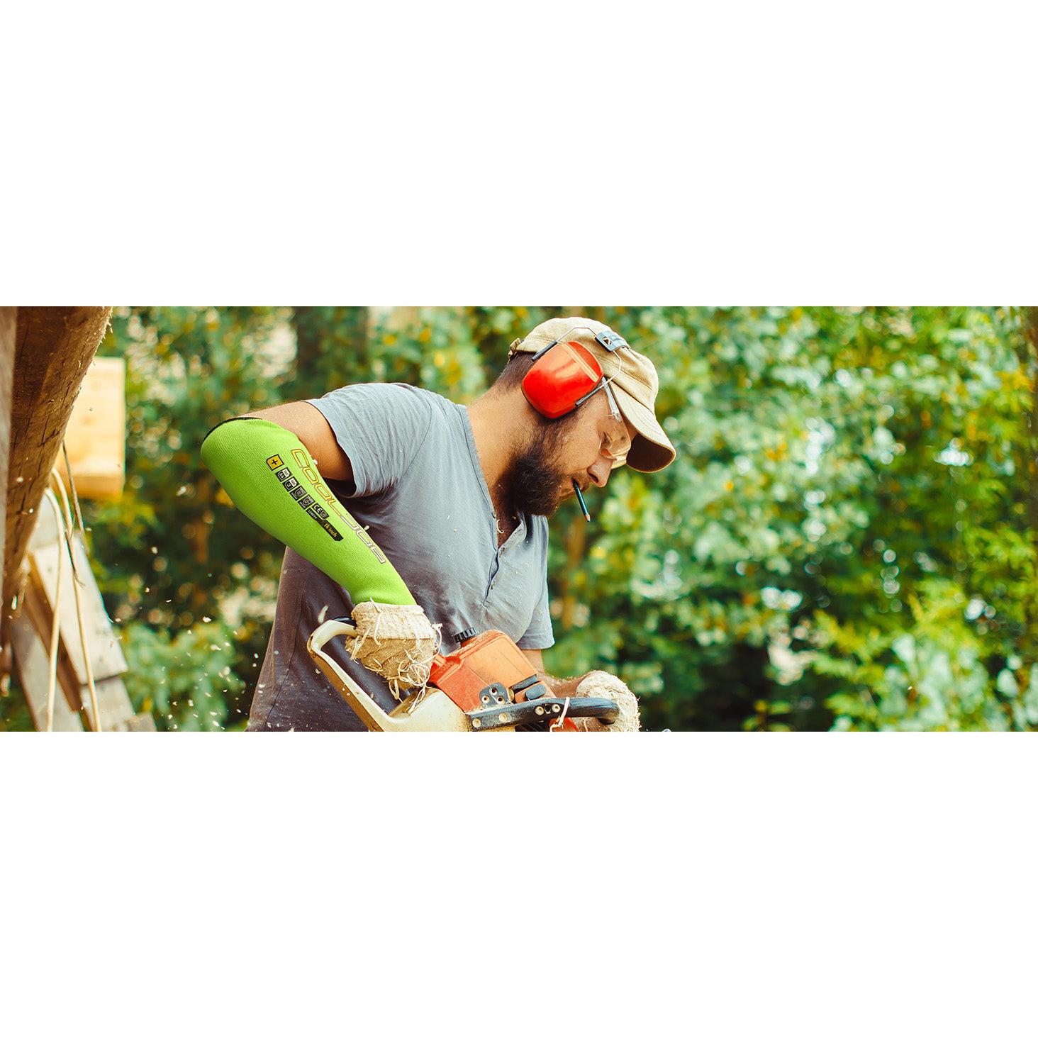 COOLJOB 3 Pairs 14/18in A4 Cut Resistant Sleeves with Thumb Hole, UV Sun Protection Arm Sleeves