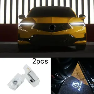 2 Pcs LED Interior Decoration Sticker Light, Car Light Embellishments, Car Door Lights, Ambient Projection Laser Light For Acura MDX/ZDX/TL/TLX/RLX, Laser Projection, Multi-color LED, OEM Standard, Plug & Play