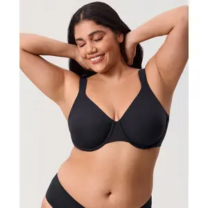 DELIMIRA Women's Inbarely Lift Full Coverage Bras Plus Size Unlined Underwire Seamless Bra