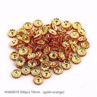 #69(10mm 500pcs) Gold/ Orange YH069019