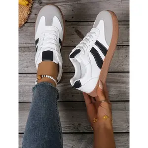 Women’s casual comfortable fall single shoe, colorblock sports shoes, large-size women’s sneakers, trendy walking sneakers