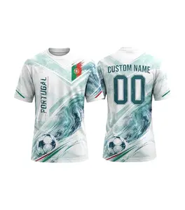 Collection Portuga Soccer Fan Shirt 3D – Custom Name & Number Football Shirt, Portuga National Team Style Jersey, Middle Eastern Pattern Futbol Tee for Men & Women, Game Day Fan Apparel, The Big Tournament 2026 Inspired