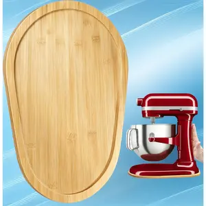 Natural Bamboo Mixer Slider Tray Compatible with KitchenAid 4.5-5 Quart Tilt-Head Stand Mixer Countertop Sliding Mover Caddy Kitchen Appliance Accessories