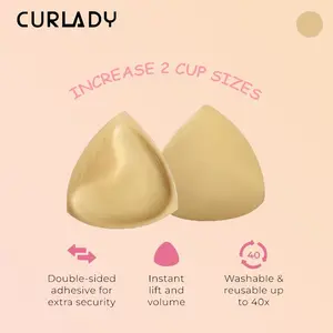 【Curlady】2025 NEW Adhesive Bra, Push up Strapless Self Adhesive Bra, Invisible Silicone Bra for Backless Dress