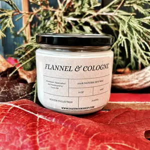 Flannel & Cologne Candle - Cozy Aroma for a Relaxing Night