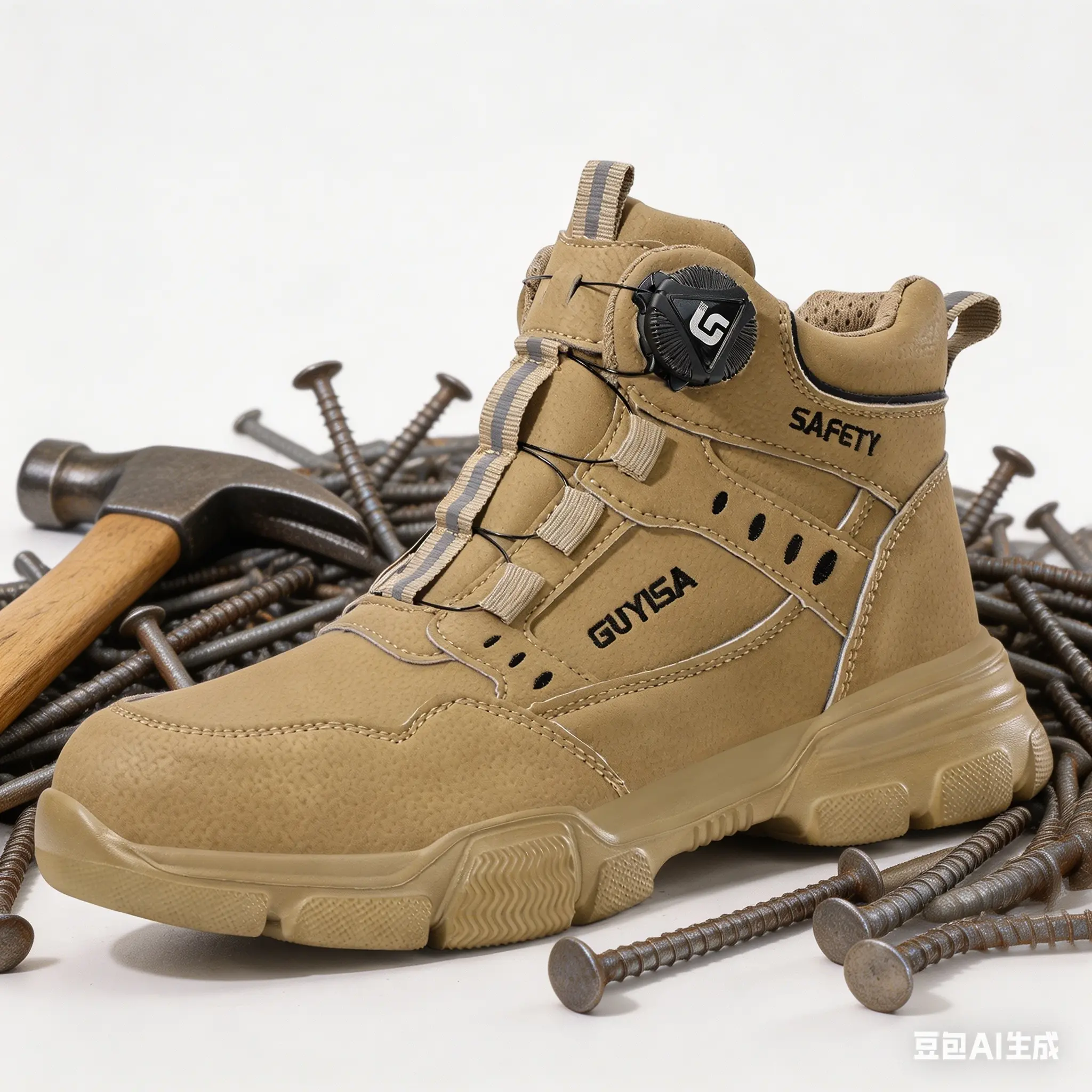 Steel Toe Work Shoes for Men Lightweight Safety Shoes Puncture Resistant, Comfortable, Construction Industrial, Warehouse, Logistics, Factory, Workshop, Packing, Maintenance