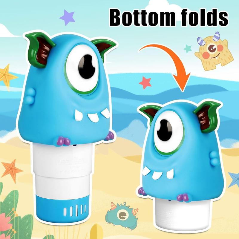 Pool Chlorine Floater, Chomper Collapsible Floating Chlorine Dispenser, Fits 1 and 3 Inch Tablets & Bromine Holder for Large and Small Pool, Hot Tub, Spa