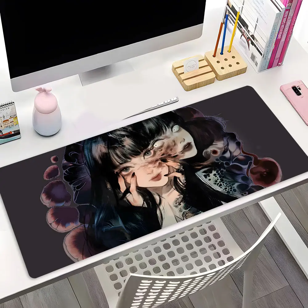 Horror Surreal Twisted Faces Anime Design Extra Large Gaming Mouse Pad, Office Mouse Pad, Aesthetic Desktop Decoration Pad, Rubber Pad Non-slip Lock Edge Work Pad, Multi-size Mousepad Suitable For Laptop, Desktop, Gaming Room Accessories