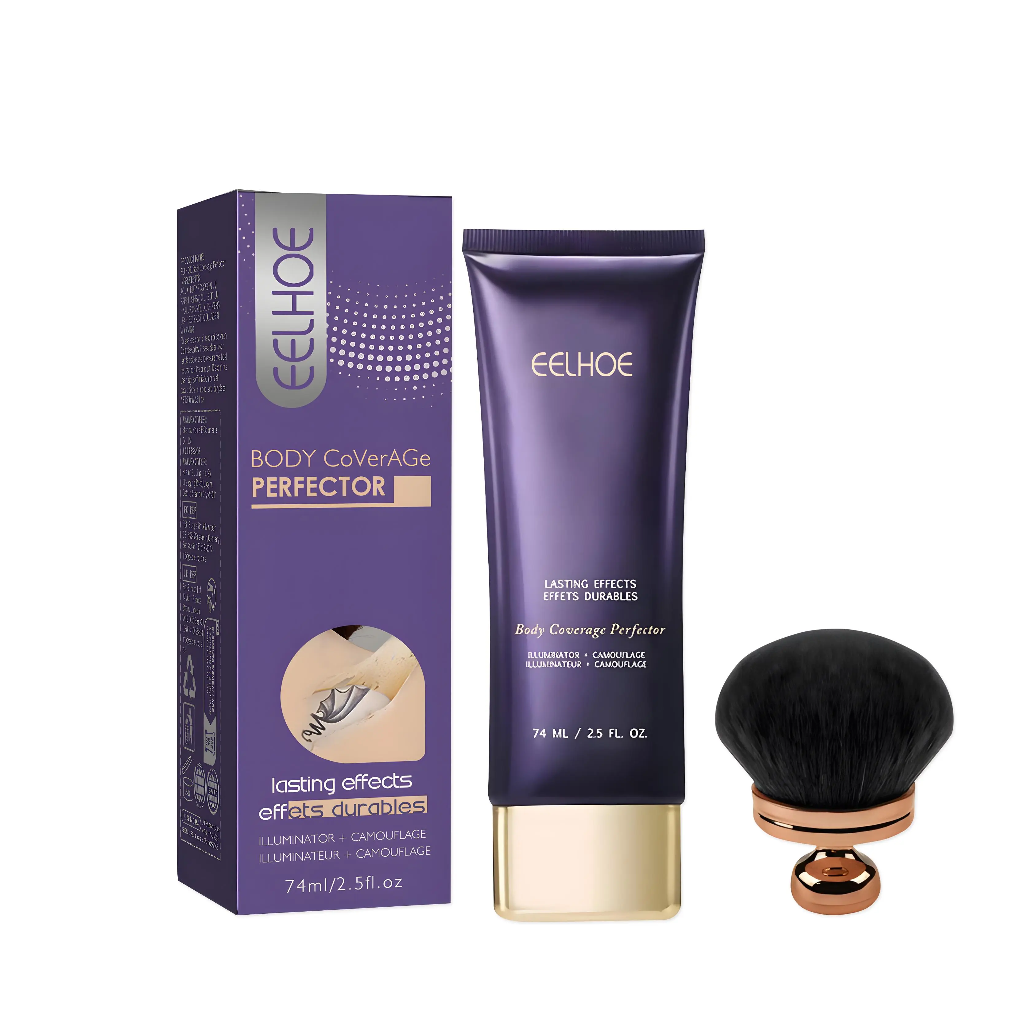 EELHOE Body Concealer (Ivory White Set) Daily Lasting Moisturizing Brightening Covering Blemishes Even Body Skin Tone Concealer