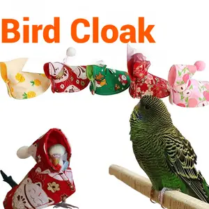 Cozy Bird Cloak for Small Parrots, Warm Winter Parakeet Clothes for Cockatiels & Lovebirds, Soft Fleece Bird Cape with Easy Wear Design, Cute Pet Costume for Christmas Photo Shoot & Outdoor Adventure