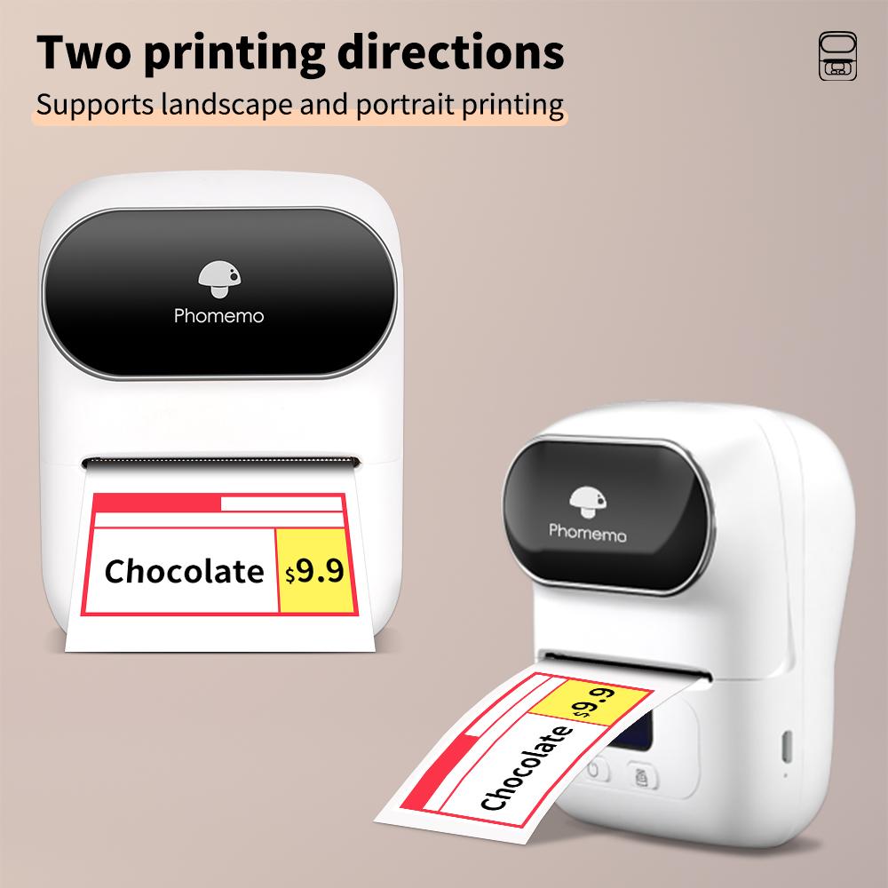 Portable Label Printer Mini Thermal Self-Adhesive Sticker Printer Mobile Pocket Tag Price UV Label Sticker Printer