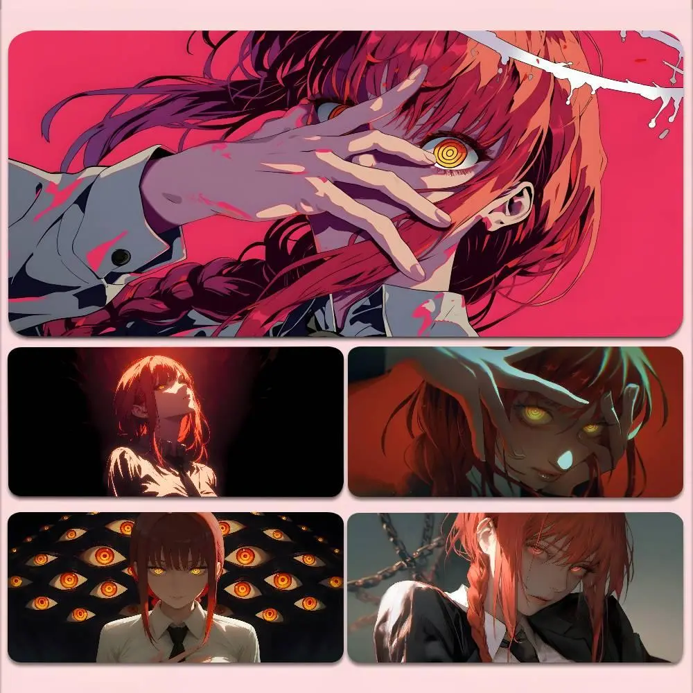 Anime Chainsaw Man Makima Mousepad Non-slip Suitable For Office Computers Laptops E-sports Game Desk Mats XXL Keyboard