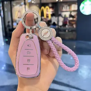 Chevrolet Key Case for Malibu XL Cruze Equinox Trax Traverse Impala Sail Key Cover Protector with Keychain Car Accessories Gift