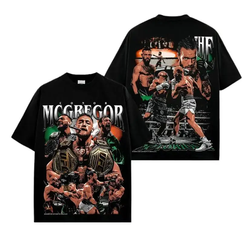 [100% Cotton]Conor McGregor "The King Is Back" UFC 329 Graphic T-Shirt – The Notorious Vintage MMA Fighter Tee, UFC Champion Comeback Fan Merch, Combat Sports Streetwear Shirt, Oversized Unisex UFC Apparel, Gift for MMA & UFC Fans