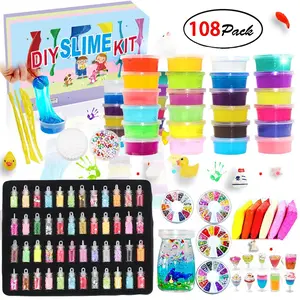 Slime DIY Kit for Boys and Girls, Safe Soft Slime for Stress Relief, Stretchy Crystal Clay, Perfect for Holiday Gifts, Easter Basket Stuffers