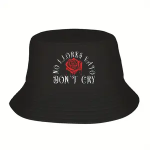 No Llores Vato Don't Cry Chicano Cholo Melting Rose Bucket Hat Funny Caps