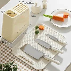 UFORU Knife and Fork Holder, Kitchen Counter Organizer, Kitchen Multi-Function with Cartoon Hands and Feet Storage Box Modern Kitchenware, Knifeholder