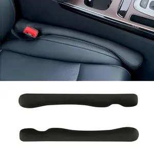 LMMAKE 2Pcs Leather Car Seat Gap Filler Auto Crevice Crack Plug Blocker Organizer Universal Car Accessories Black & Brown Options Soft Elastic Microfiber Leather