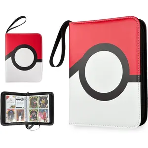 440 Pockets Card Binder, Portable Trading Card Binder with 55 Removable Sleeves, Waterproof Card Holder Album, Card Bunder with Zipper