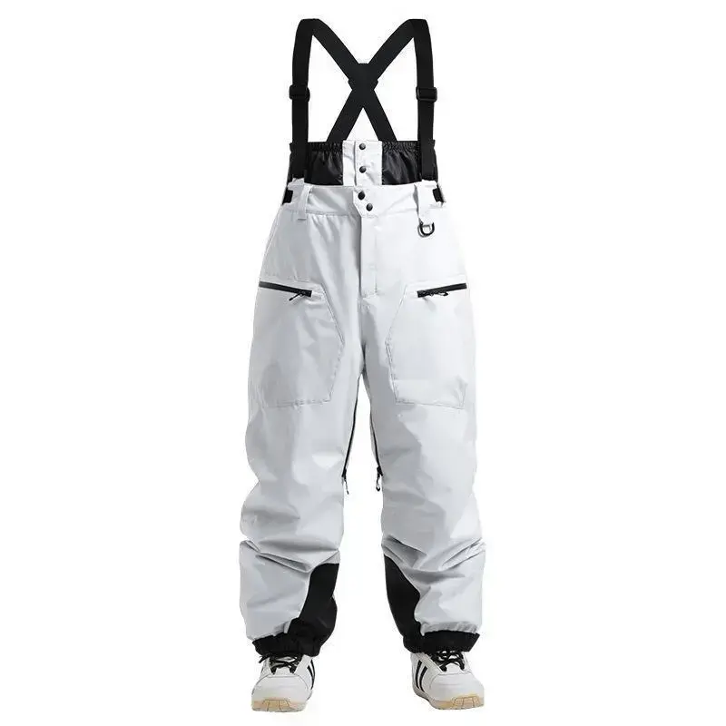 New with thickened shoulder straps cotton insulation, single double board windproof and waterproof, winter ski pants for men New with thickened shoulder straps cotton insulation, single double board windproof and waterproof, winter ski pants for men
